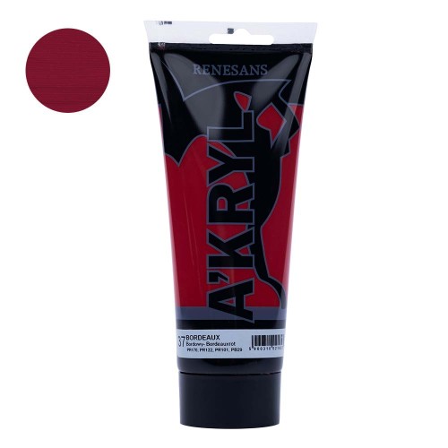 Farba akrylowa Renesans A'kryl 200 ml - 37 Bordowy