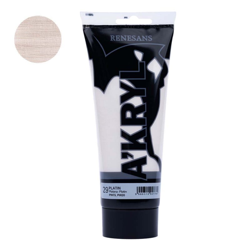 Farba akrylowa Renesans A'kryl 200 ml - 29 Platynowy