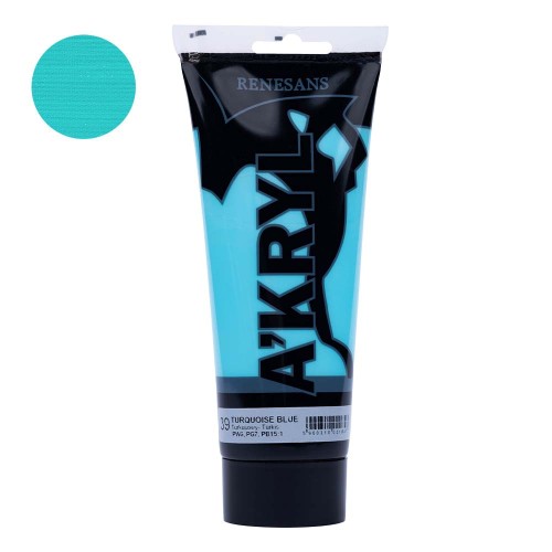 Farba akrylowa Renesans A'kryl 200 ml - 39 Turkusowy