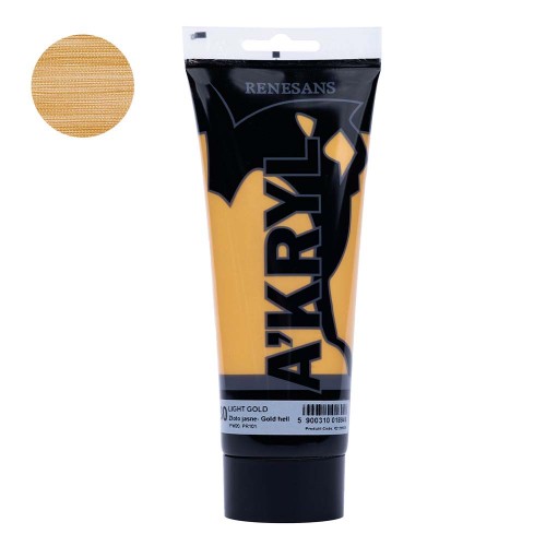 Farba akrylowa Renesans A'kryl 200 ml - 30 Jasne Złoto