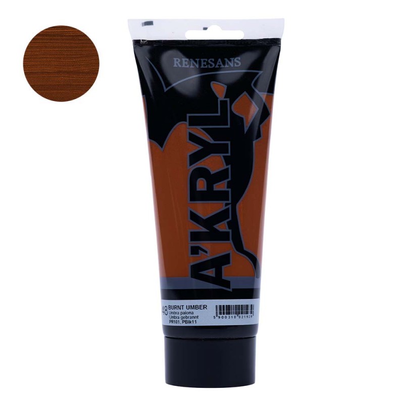 Farba akrylowa Renesans A'kryl 200 ml - 48 Umbra Palona
