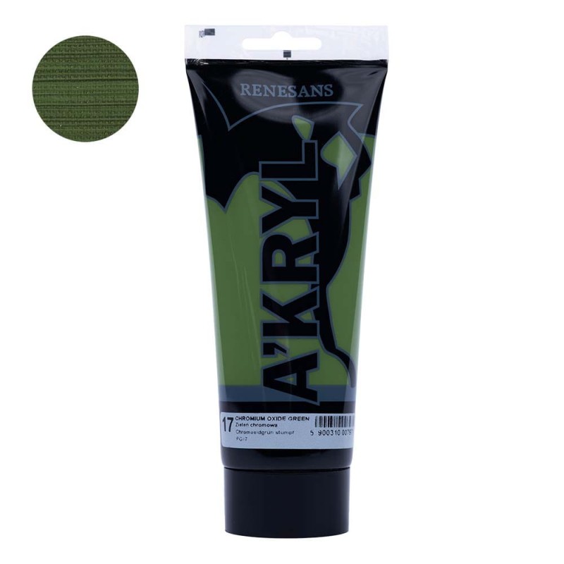 Farba akrylowa Renesans A'kryl 200 ml - 17 Zieleń chromowa