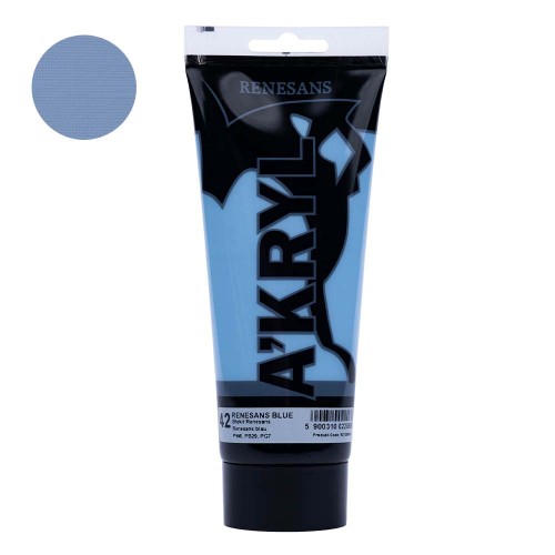 Farba akrylowa Renesans A'kryl 200 ml - 42 Błękit Renesans