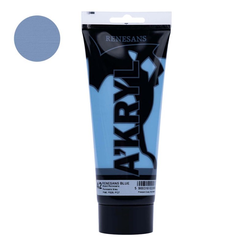 Farba akrylowa Renesans A'kryl 200 ml - 42 Błękit Renesans