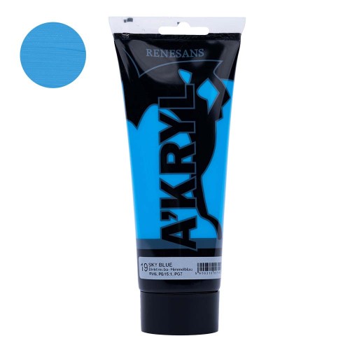 Farba akrylowa Renesans A'kryl 200 ml - 19 Błękit Nieba