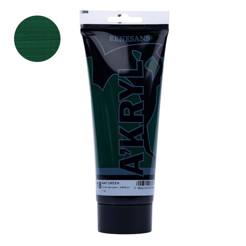 Farba akrylowa Renesans A'kryl 200 ml - 18 Zieleń soczysta
