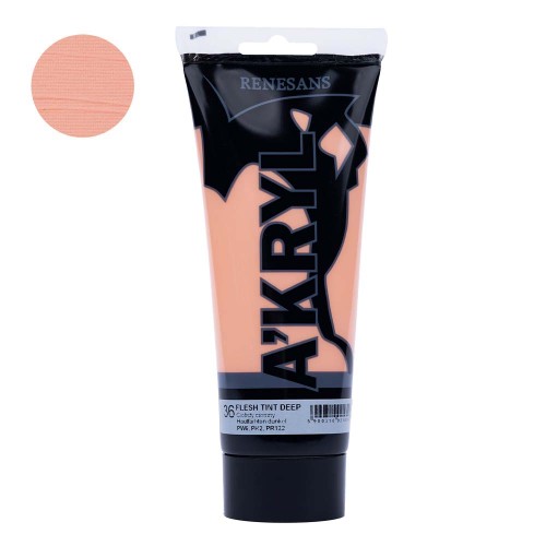 Farba akrylowa Renesans A'kryl 200 ml - 36 Cielisty Ciemny