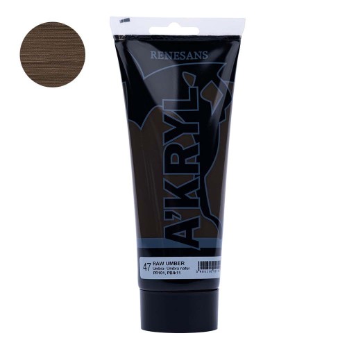 Farba akrylowa Renesans A'kryl 200 ml - 47 Umbra Naturalna