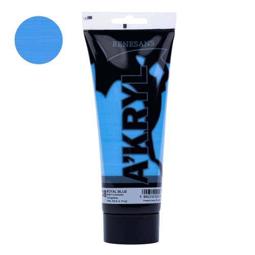 Farba akrylowa Renesans A'kryl 200 ml - 38 Błękit Królewski