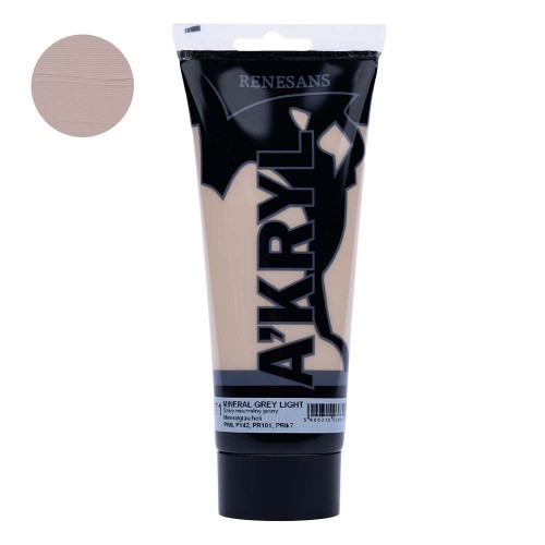 Farba akrylowa Renesans A'kryl 200 ml - 71 Szary mineralny jasny