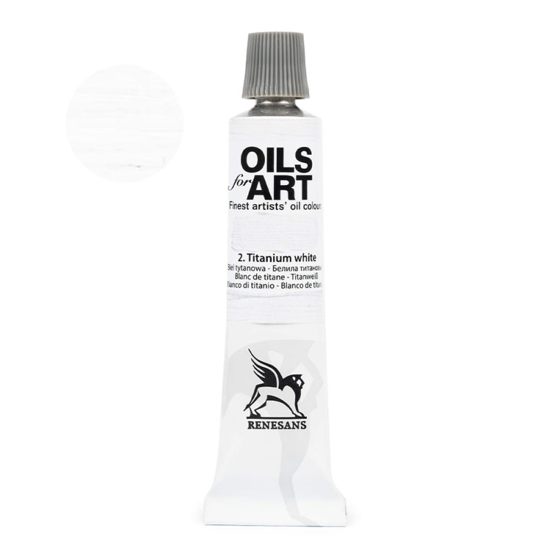 Farba olejna Renesans Olej for art 20 ml - 02 Biel Tytanowa