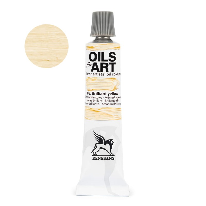 Farba olejna Renesans Olej for art 20 ml - 03 Żółty Błyszczący