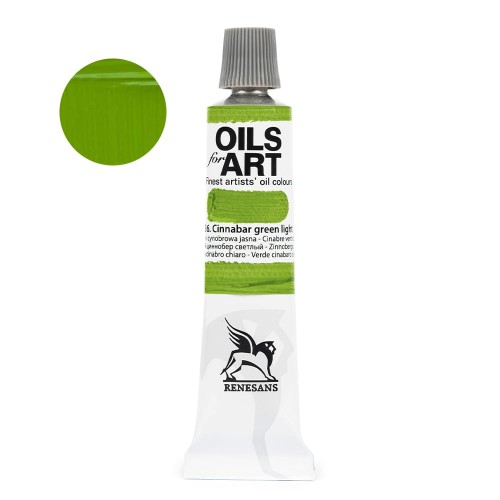 Farba olejna Renesans Oils for Art 20 ml - 36 Zieleń cynobrowa jasna