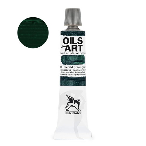 Farba olejna Renesans Oils for Art 20 ml - 40 Zieleń szmaragdowa