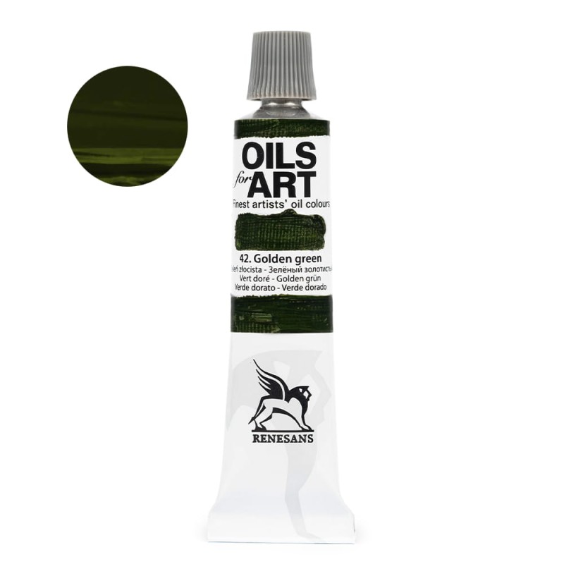 Farba olejna Renesans Olej for art 20 ml - 42 Zieleń Złocista