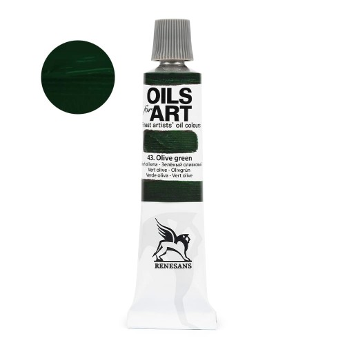 Farba olejna Renesans Oils for Art 20 ml - 43 Zieleń oliwna