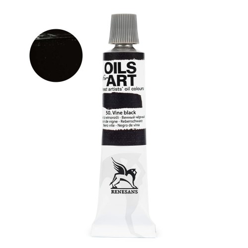 Farba olejna Renesans Oils for Art 20 ml - 50 Czerń z winorośli