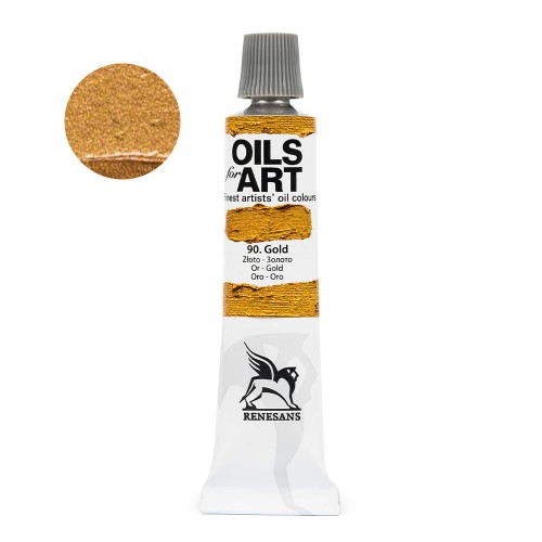 Farba olejna Renesans Oils for Art 20 ml - 90 Złoto