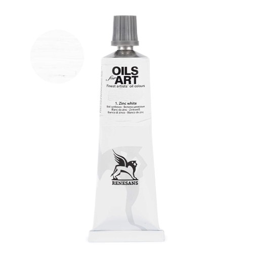 Farba olejna Renesans Oils for Art 60 ml - 01 Biel cynkowa