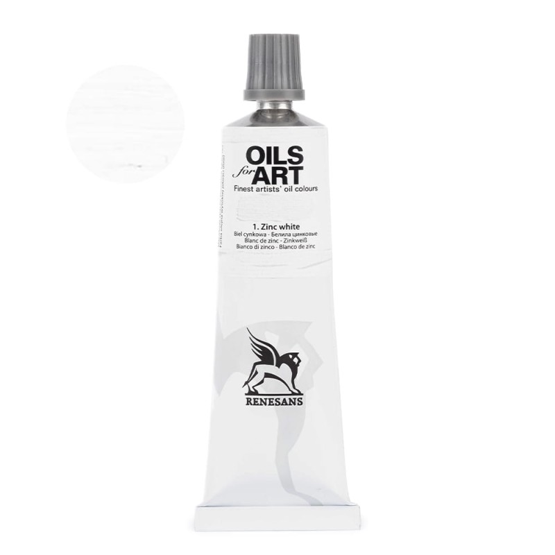Farba olejna Renesans Olej for Art 60 ml - 01 Biel Cynkowa