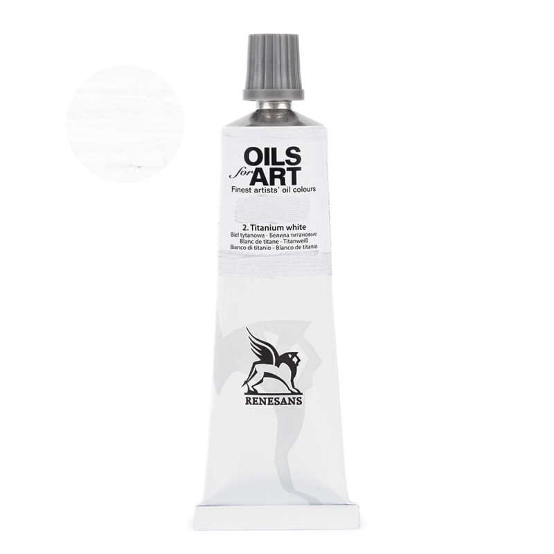 Farba olejna Renesans Olej for Art 60 ml - 02 Biel Tytanowa