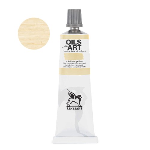Farba olejna Renesans Oils for Art 60 ml - 03 Żółty błyszczący