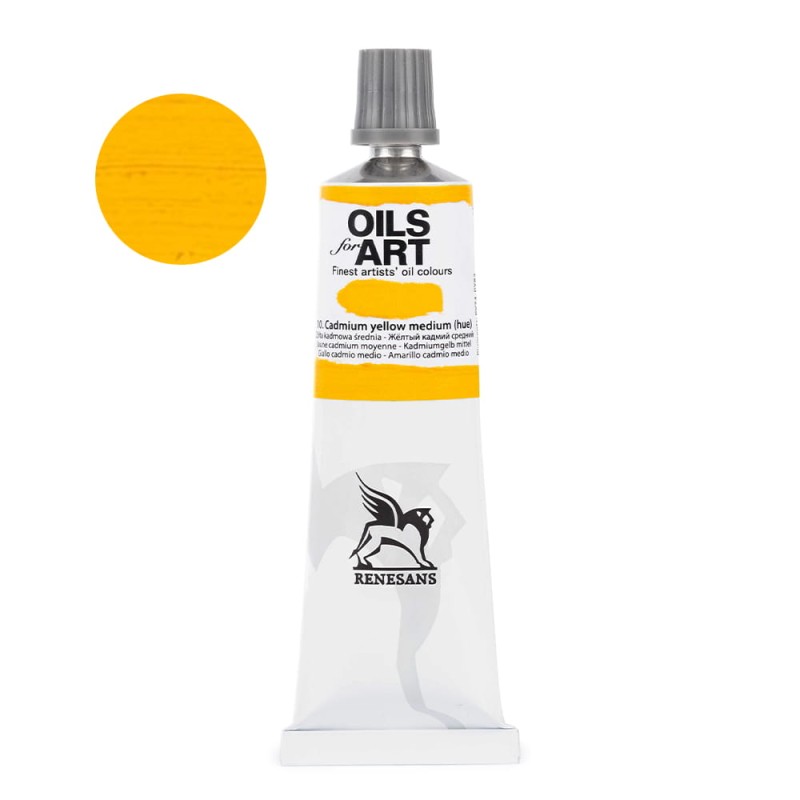 Farba olejna Renesans Olej for Art 60 ml - 10 Żółty Kadmiowy Średni
