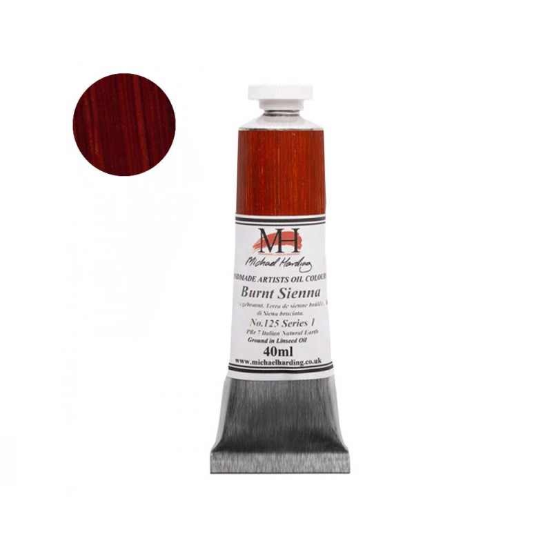 Farba olejna Michael Harding 40 ml - 125 Burnt Sienna
