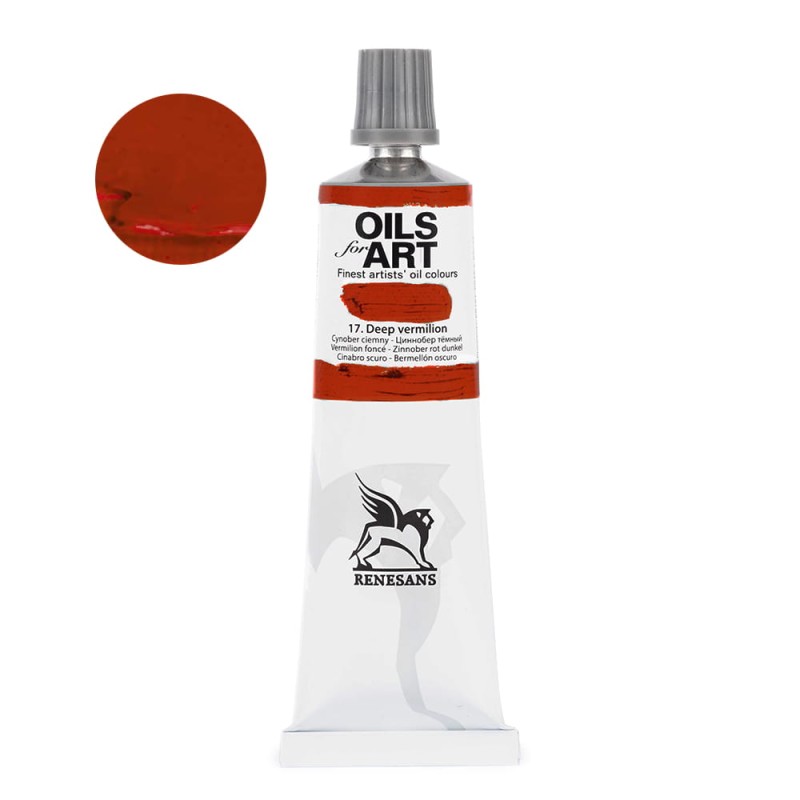 Farba olejna Renesans Olej for Art 60 ml - 17 Cynober Ciemny
