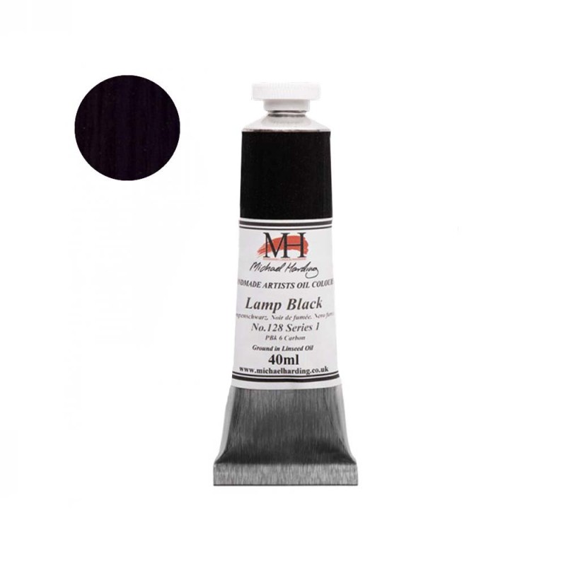Farba olejna Michael Harding 40 ml - 128 Lamp Black