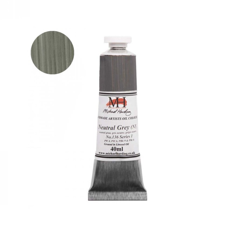 Farba olejna Michael Harding 40 ml -136 Neutral Grey