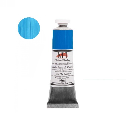 Farba olejna Michael Harding 40 ml -114 Phthalocyanine Blue & Titanium White