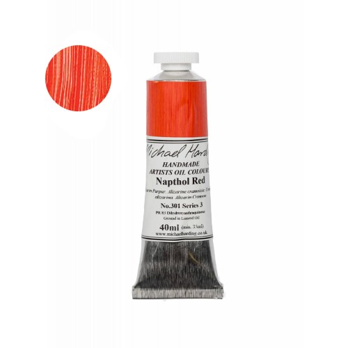 Farba olejna Michael Harding 40 ml - 301 Napthol Red