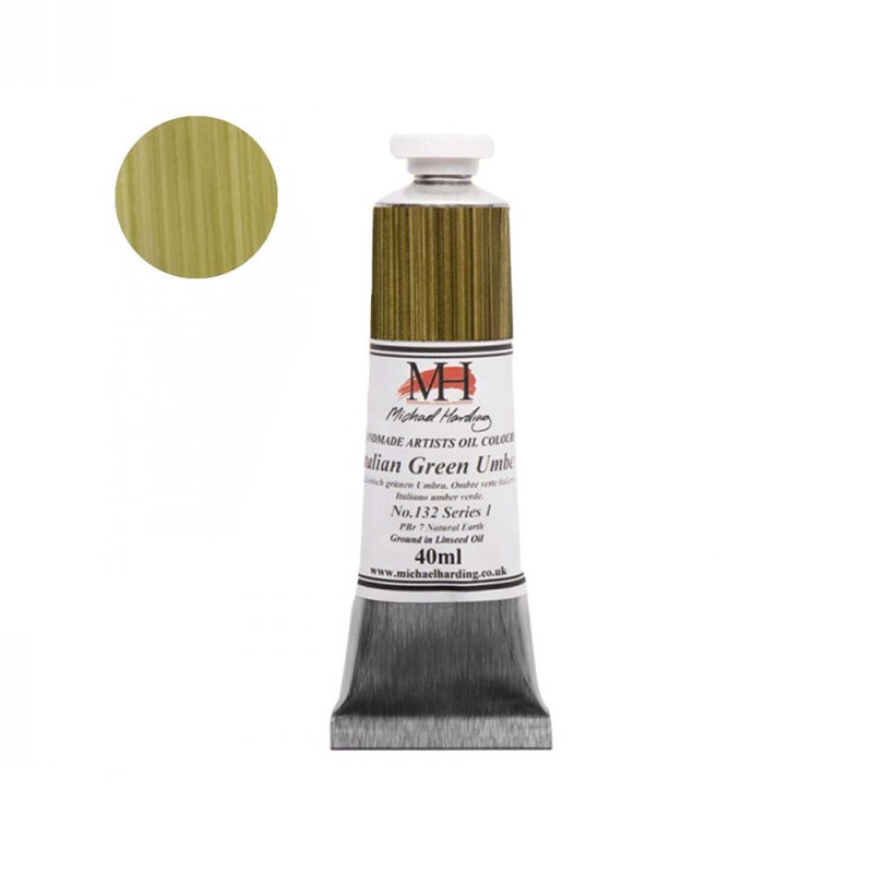 Farba olejna Michael Harding 40 ml - 132 Italian Green Umber