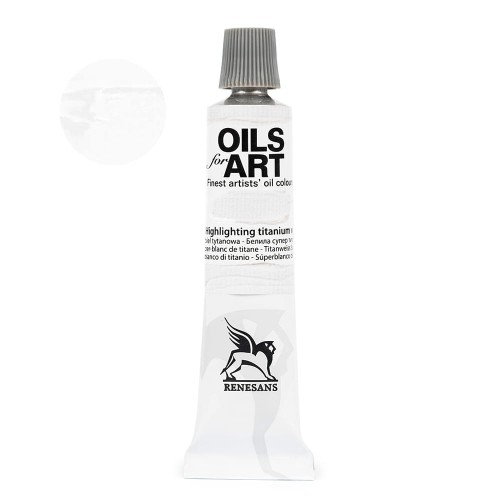 Farba olejna Renesans Oils for Art 20 ml - 51 Superbiel tytanowa