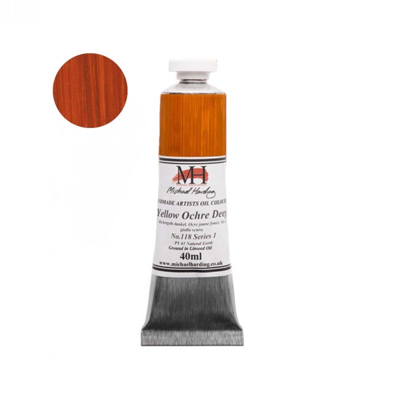 Farba olejna Michael Harding 40 ml - 118 Yellow Ochre Deep