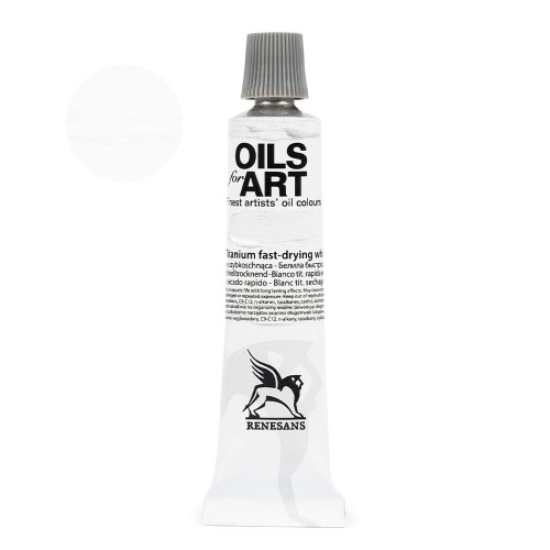 Farba olejna Renesans Oils for Art 20 ml - 52 Biel tytanowa szybkoschnąca