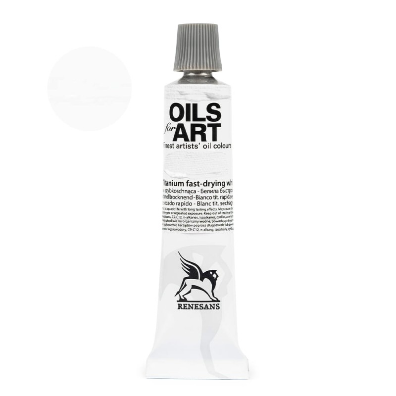 Farba olejna Renesans Olej for art 20 ml - 52 Biel Tytanowa Szybkoschnaca