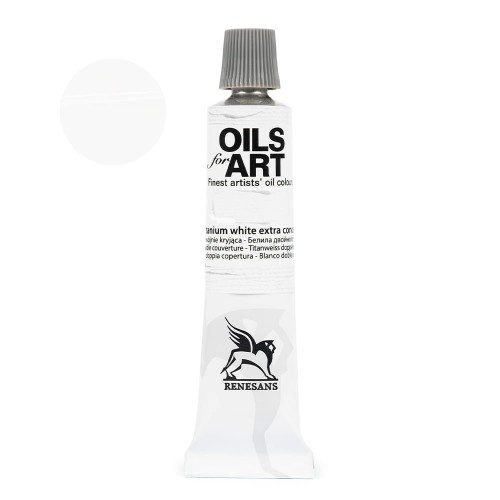Farba olejna Renesans Oils for Art 20 ml - 53 Biel tytanowa podwójnie kryjąca