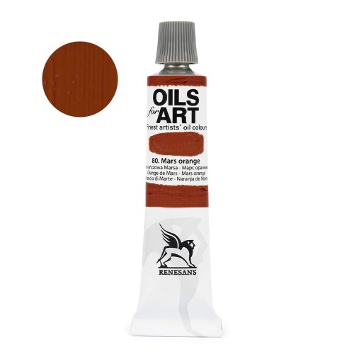 Farba olejna Renesans Oils for Art 20 ml - 80 Pomarańczowa marsa