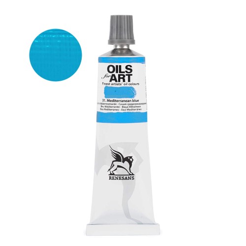 Farba olejna Renesans Oils for Art 60 ml - 31 Błękit śródziemnomorski
