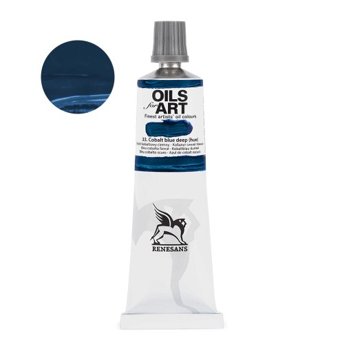 Farba olejna Renesans Oils for Art 60 ml - 33 Błękit kobaltowy ciemny