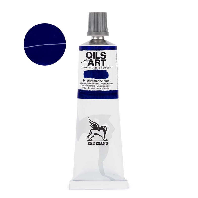 Farba olejna Olej for Art 60 ml - 34 Ultramaryna