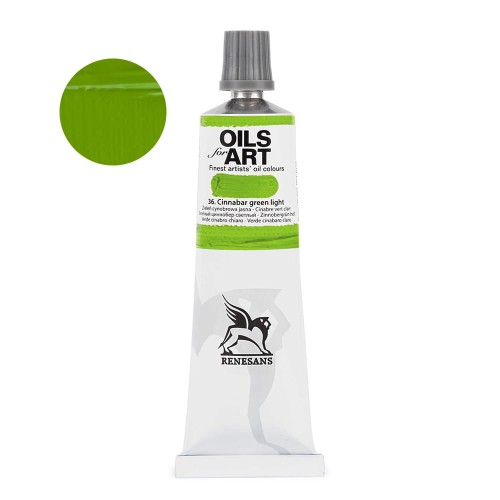 Farba olejna Renesans Oils for Art 60 ml - 36 Zieleń cynobrowa jasna