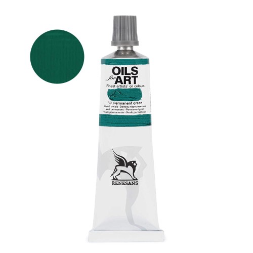 Farba olejna Renesans Oils for Art 60 ml - 39 Zieleń permanentna