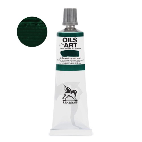Farba olejna Renesans Oils for Art 60 ml - 40 Zieleń szmaragdowa