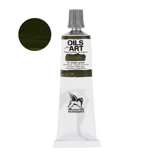 Farba olejna Renesans Oils for Art 60 ml - 42 Zieleń złocista