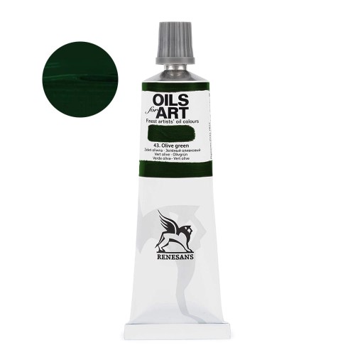 Farba olejna Renesans Oils for Art 60 ml - 43 Zieleń oliwna
