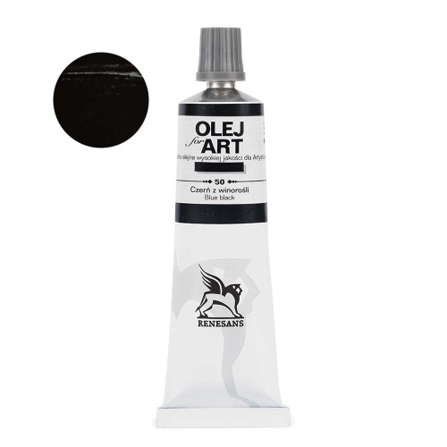 Farba olejna Renesans Oils for Art 60 ml - 50 Czerń z winorośli