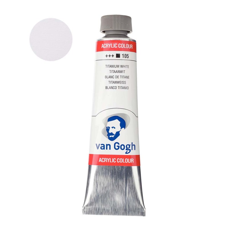 Farba akrylowa Van Gogh 40ml - 105 Titanium White